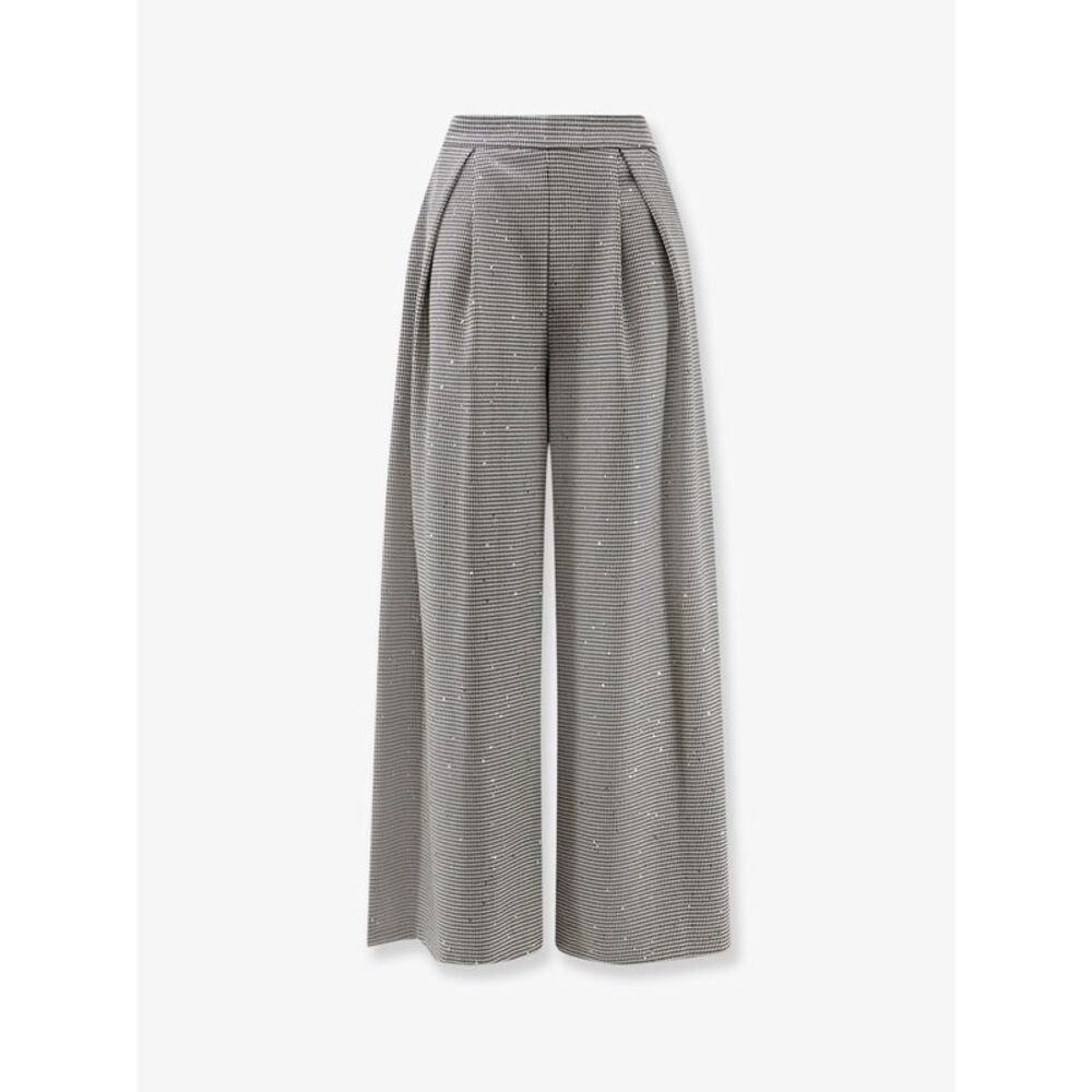 Actualee Women Pied-De-Poule Trousers With Sequins
